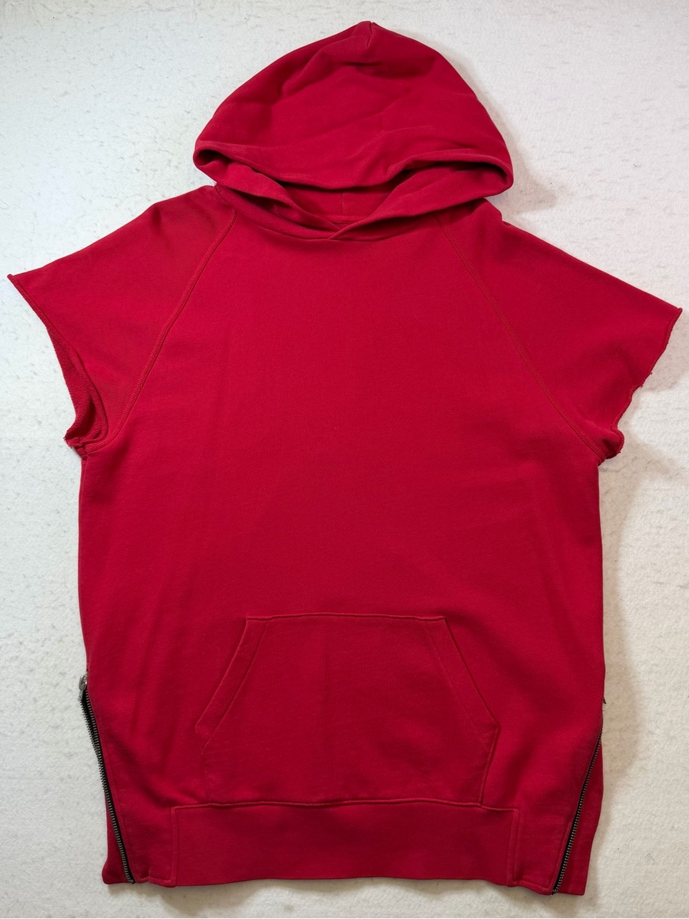 Fear of God FOG Collection One 2015 Sleeveless Hoodie Red Zipper Side Zip XL